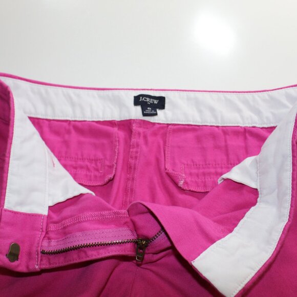 J Crew Chino Shorts Womens 8 Pink Cotton Summer Weight Flat Front Outdoor - Picture 4 of 5